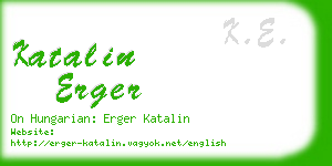 katalin erger business card